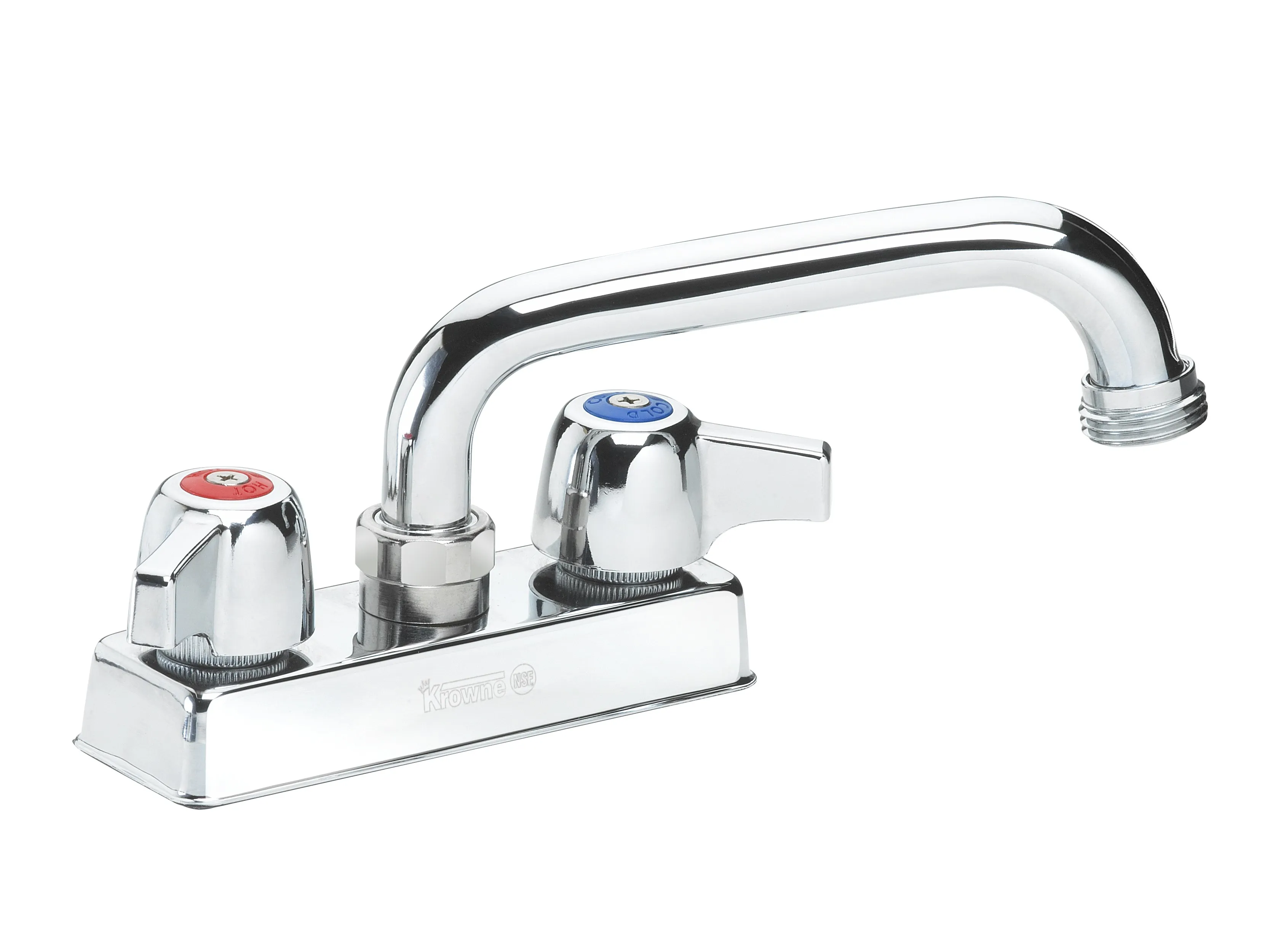 Krowne 11-412L - Commercial Series 4" Center Deck Mount Faucet - 12" Spout 