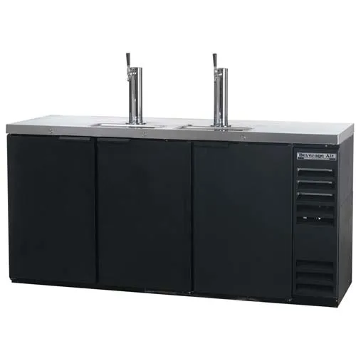Beverage Air DD68-1-B - Direct Draw Draft Beer Dispenser, 3 Keg Capacity, 2 Tower 69" 