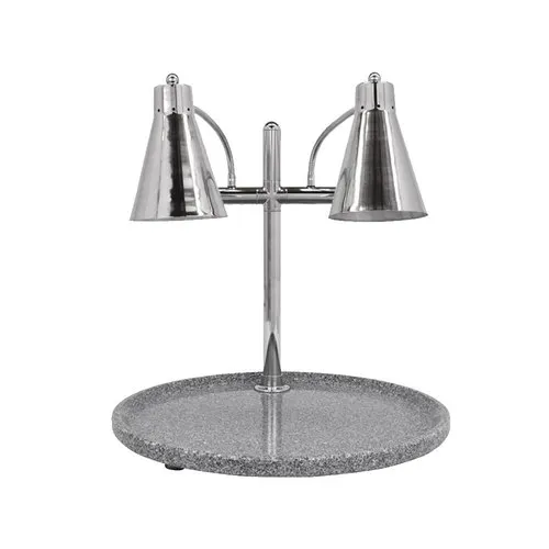 Buffet Enhancements - 010HFD-GG30RD - 30" Flex Dual Carving Station - Grey Granite Chefstone Round Base
