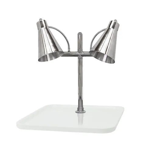 Buffet Enhancements - 010HFD-WG24SQ - 24" Flex Dual Carving Station - White Granite Chefstone Square Base