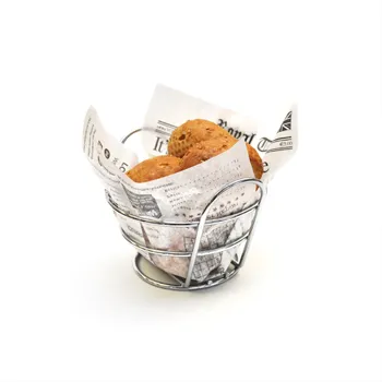 GET Enterprises - 4-22780 - 5 3/8" x 3" Chrome Bucket Basket