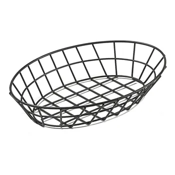 GET Enterprises - 4-30418 - 12" Oval Black Powder-coated Basket