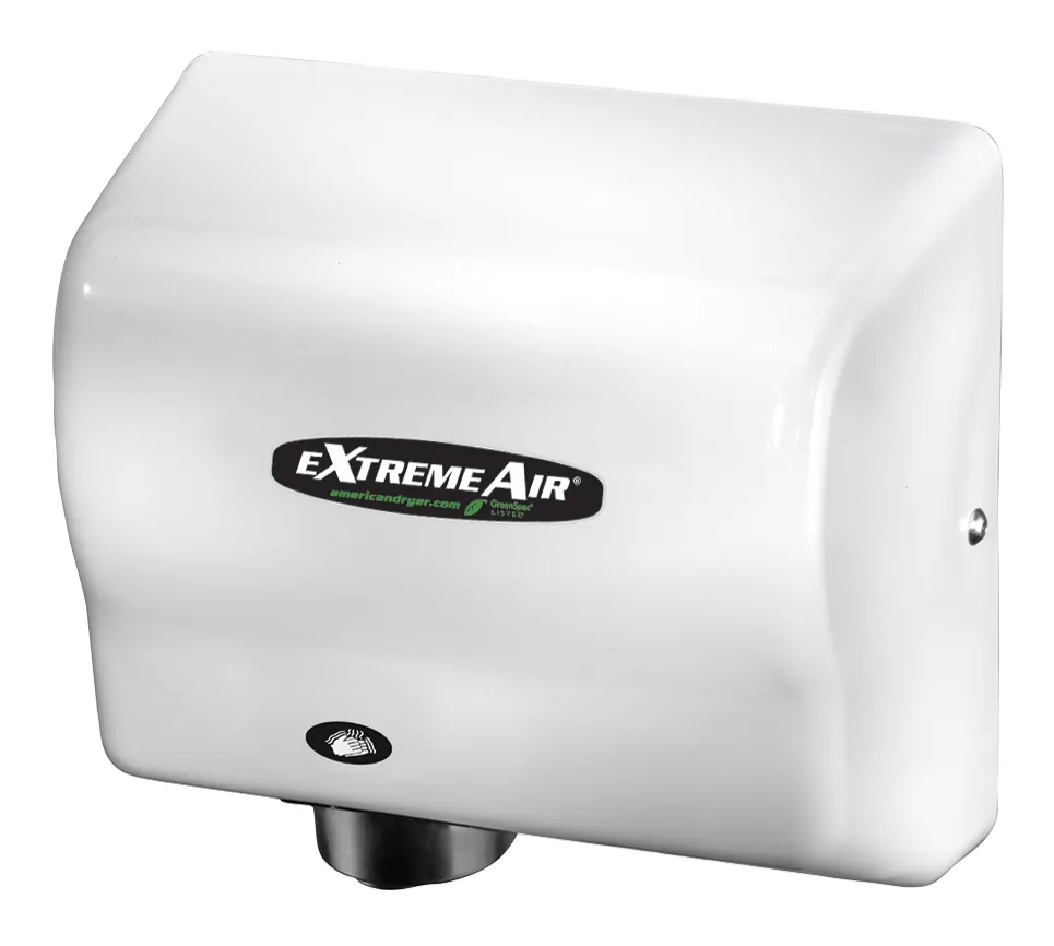 American Dryer EXT7 - ExtremeAir Unheated Automatic Hand Dryer with White ABS Cover 