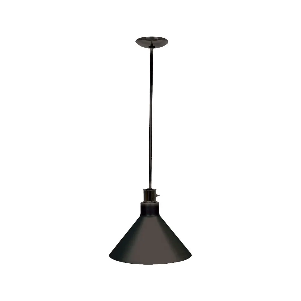 Buffet Enhancements - 010HHW-BL - Hanging Heat Lamp - Wide 14" Shade w/ Black Powder Coat Finish
