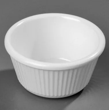 Winco RFM-3W - Ramekin, Fluted, 3 ounce, White (12 per Case) 