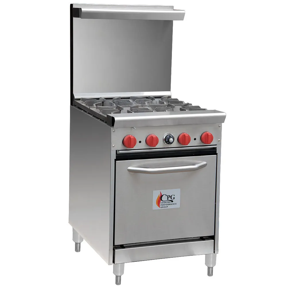 Cooking Performance Group 24-CPGV-4B-S20 - 4 Burner Gas Range - 20" Oven