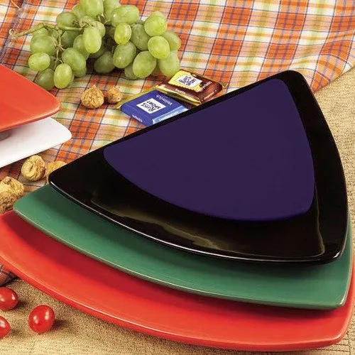 C.A.C. China TRG-16-BLU - Festiware Plate 10-1/2" - (1 Dozen per Case)