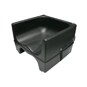 Update International PP-BC-BK - Black Plastic Booster Chair with Strap