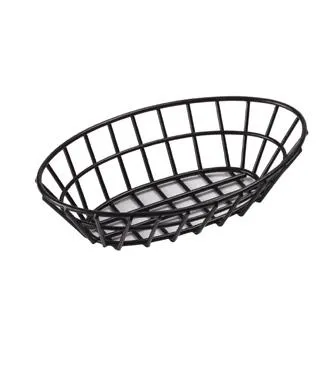 GET Enterprises - 4-34412 - 9 3/4" Oval Black PE-coated Basket