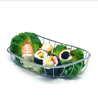 GET Enterprises - 4-80008 - Small Stainless Steel Boat Basket