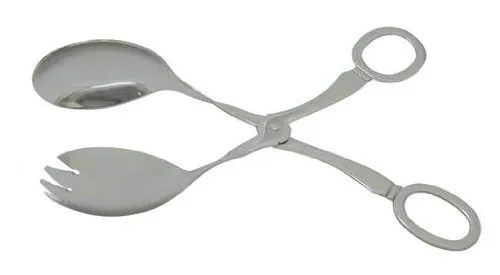 Update International SST-09 - 9" Stainless Steel Salad Scissor Tongs 