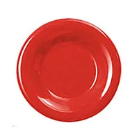 Thunder Group CR009PR - Round Wide Rim Round Plate - Pure Red - 9" (12 per Case) 