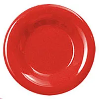 Thunder Group CR012PR - Round Wide Rim Round Plate - Pure Red - 12" (12 per Case) 