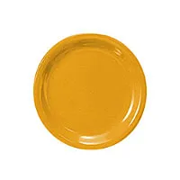 Thunder Group CR106YW - Narrow Rim Round Plate - Yellow - 6-1/2" (12 per Case) 