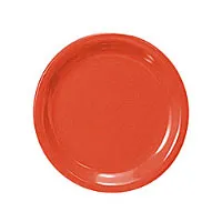 Thunder Group CR107RD - Narrow Rim Round Plate - Orange - 7-1/4" (12 per Case) 