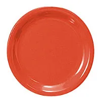 Thunder Group CR110RD - Narrow Rim Round Plate - Orange - 10-1/2" (12 per Case) 