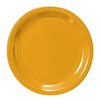 Thunder Group CR110YW - Narrow Rim Round Plate - Yellow - 10-1/2" (12 per Case) 
