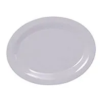 Thunder Group CR212W - Oval Platter - White - 12" x 9" (12 per Case) 