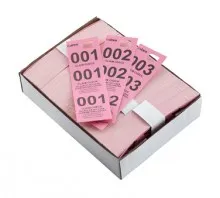 Winco CCK-5PK - Pink Coat Check Tickets 500/case 