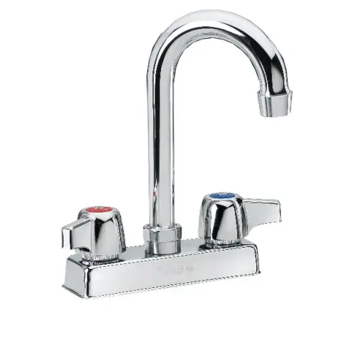 Krowne 11-400L - Commercial Series 4" Center Deck Mount Faucet - 3.5" Gooseneck Spout 