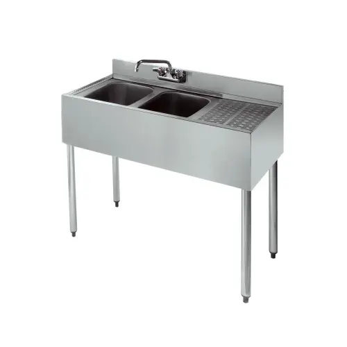 Krowne Metal - 21-32L - 2100 Series 36" Two Compartment Bar Sink 12" Drainboard on Right