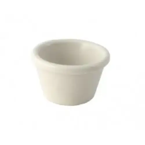 Winco Plain 1-1/2 oz. Ramekin, Bone [RP-1B]