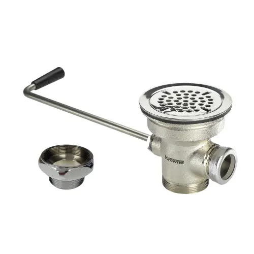 Krowne 22201 - 3" Twist Waste Drain w/ 1-1/4" Overflow Outlet