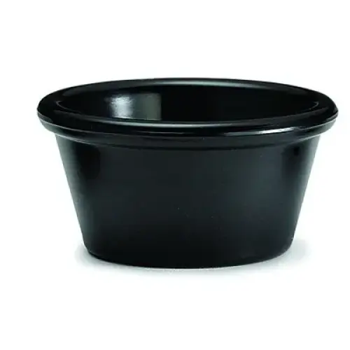 Winco Plain 2 oz. Ramekin, Black [RP-2K]