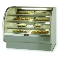 Leader CVK57 - 57" Curved Glass Refrigerated Bakery Display Case - Counter Height
