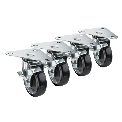 Krowne 28161S - Large Triangle Heavy Duty Plate Caster - 5" Wheel - Set of 4