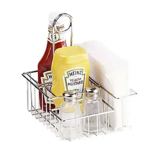 GET Enterprises - 4-21696 - 4 Compartment Chrome Table Caddy