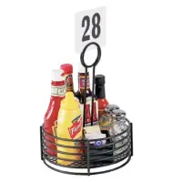 GET Enterprises - 4-31860 - Large Round Black Teflon Table Caddy