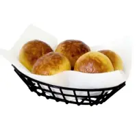 GET Enterprises - 4-34412 - 9 3/4" Oval Black PE-coated Basket