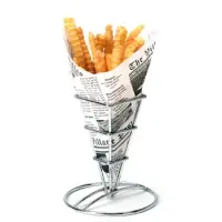 GET Enterprises - 4-81844 - Single Square Stainless Fry Cone