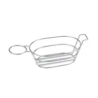 GET Enterprises - 4-88701 - Stainless Steel Dip Basket with 1 Condiment Holder