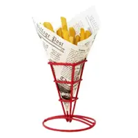 GET Enterprises - 4-91644 - Single Square Red French Fry Cone
