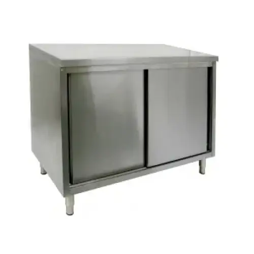 Universal ST-316-120 - 16" X 120" Stainless Steel Storage Cabinet - Sliding Doors