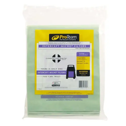 Universal 196107181 - ProTeam Intercept Vacuum Bag for ProGuard 10 Vacuums - 3 / Pack