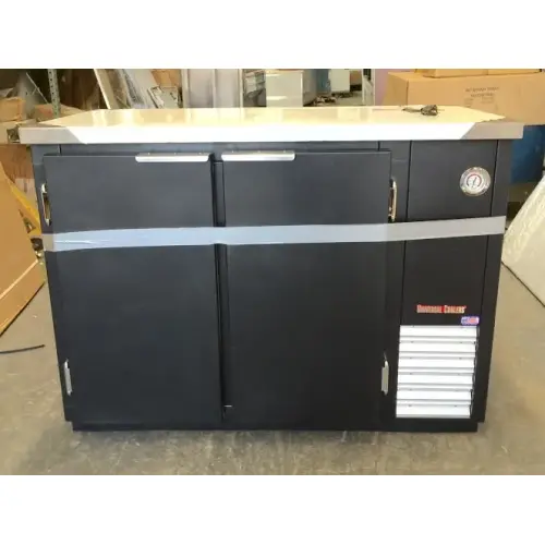 Universal Coolers BB60B - 60" Back Bar Cooler - Black Solid Doors 