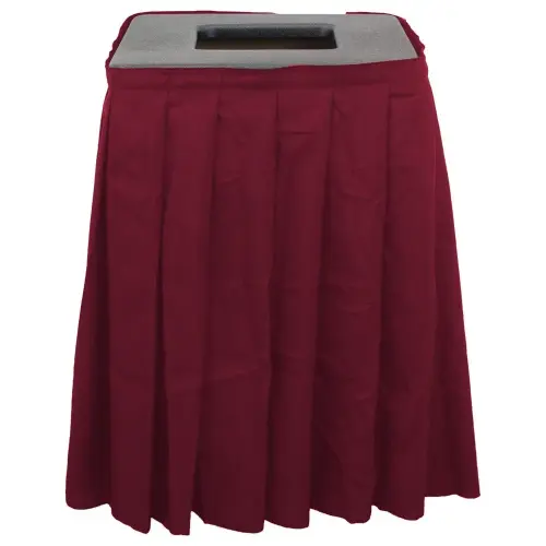 Buffet Enhancements 1BCTV20SET - Black Square Topper with Burgundy Skirting for 20 Gallon Trash Cans