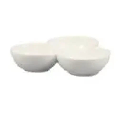 C.A.C. China COL-43 - Accessories Divided Bowl 8-1/2" - (1 Dozen per Case)