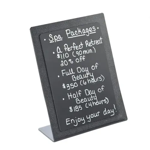 Universal 2058-811-13 - Cal Mil Classic Black Write on Tabletop Frame Display &ndash; 8 1/2" x 11"