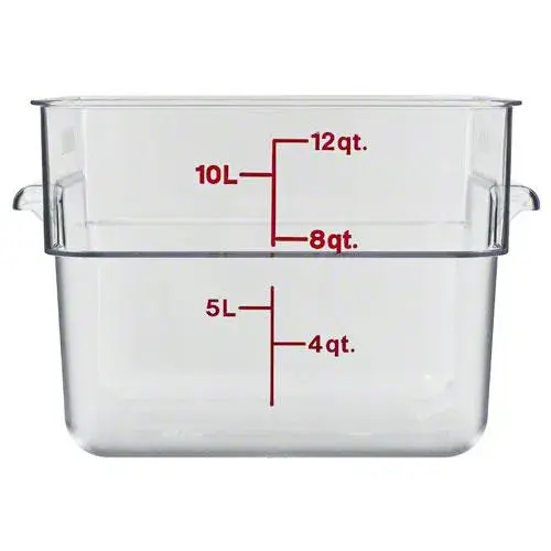 Cambro 12SFSCW-135 - 12 qt Polycarbonate Food Storage Container - Camwear CamSquare (6 per Case) 