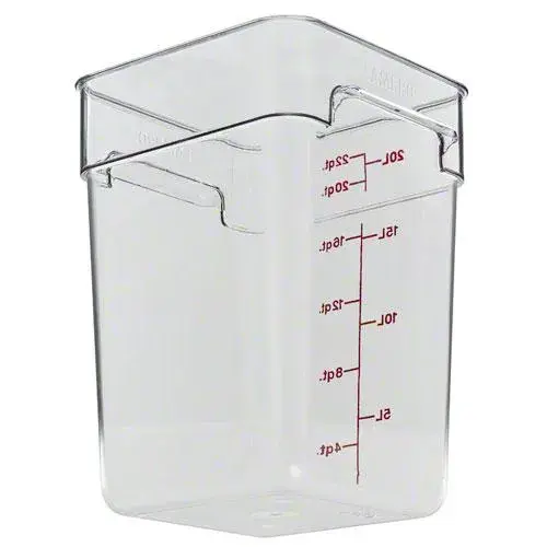 Cambro 22SFSCW-135 - 22 qt Polycarbonate Food Storage Container - Camwear CamSquare (6 per Case) 
