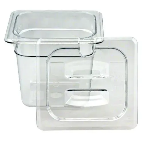 Cambro 60CWCHN-135 - One-Sixth Size Food Pan Notched Cover w/ Handle - Camwear (6 per Case) 