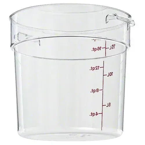 Cambro RFSCW18-135 - 18 qt Polycarbonate Food Storage Container - Camwear Round 