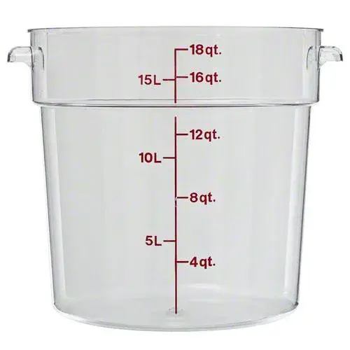 Cambro RFSCW18-135 - 18 qt Polycarbonate Food Storage Container - Camwear Round 