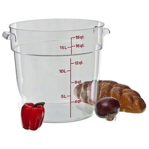 Cambro RFSCW18-135 - 18 qt Polycarbonate Food Storage Container - Camwear Round 