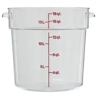 Cambro RFSCW18-135 - 18 qt Polycarbonate Food Storage Container - Camwear Round 