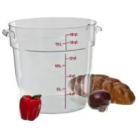 Cambro RFSCW18-135 - 18 qt Polycarbonate Food Storage Container - Camwear Round 